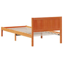 vidaXL Ágykeret Barna 75 x 190 cm Tömör fenyőfa