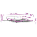 vidaXL Ágykeret Fehér 200 x 200 cm faszínű