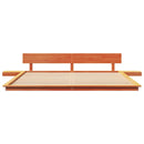 vidaXL Ágykeret Barna 200 x 200 cm faszínű