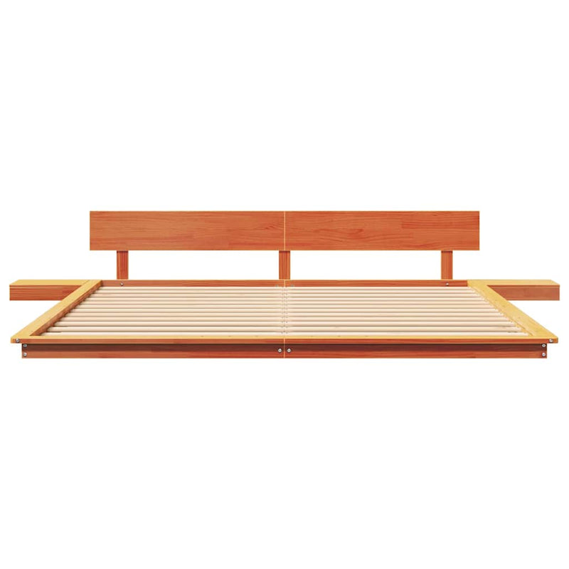 vidaXL Ágykeret Barna 200 x 200 cm faszínű