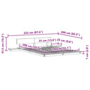 vidaXL Ágykeret fejtámlával tárolóval Barna 140 x 200 cm faszínű