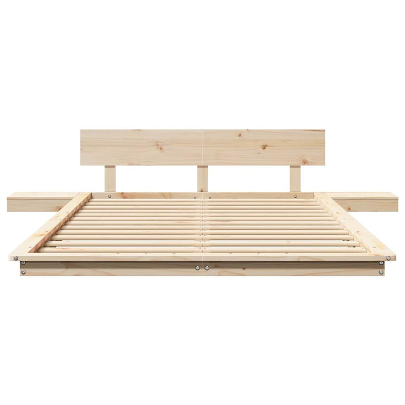 vidaXL Ágykeret Barna 120 x 200 cm faszínű