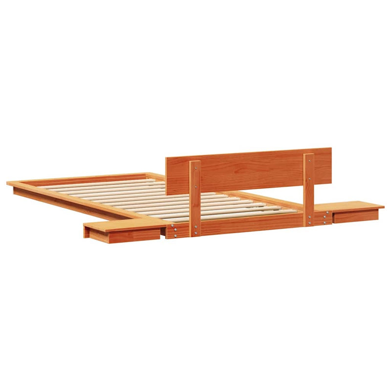 vidaXL Ágykeret Barna 90 x 200 cm faszínű