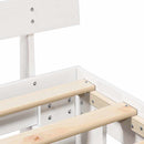 vidaXL Ágykeret fejtámlával Fehér 180 x 200 cm Tömör fenyőfa