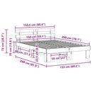 vidaXL Ágykeret fejtámlával Faggyú barna 150 x 200 cm Tömör fenyőfa