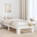 vidaXL Ágykeret fejtámlával Fehér 90 x 190 cm Tömör fenyőfa