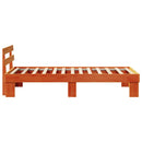 vidaXL Ágykeret fejtámlával Faggyú barna 90 x 190 cm Tömör fenyőfa