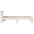 vidaXL Ágykeret fejtámlával Fehér 75 x 190 cm Tömör fenyőfa