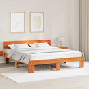 vidaXL Ágykeret fejtámlával Faggyú barna 180 x 200 cm Tömör fenyőfa