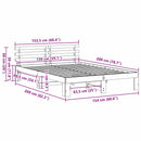vidaXL Ágykeret fejtámlával Természetes 150 x 200 cm Tömör fenyőfa