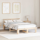 vidaXL Ágykeret fejtámlával Természetes 120 x 200 cm Tömör fenyőfa