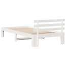 vidaXL Ágykeret fejtámlával Fehér 100 x 200 cm Tömör fenyőfa