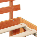 vidaXL Ágykeret fejtámlával Faggyú barna 90 x 190 cm Tömör fenyőfa