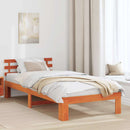 vidaXL Ágykeret fejtámlával Faggyú barna 90 x 190 cm Tömör fenyőfa