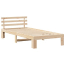 vidaXL Ágykeret fejtámlával Természetes 75 x 190 cm Tömör fenyőfa