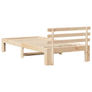 vidaXL Ágykeret fejtámlával Természetes 75 x 190 cm Tömör fenyőfa