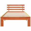 vidaXL Ágykeret fejtámlával Faggyú barna 75 x 190 cm Tömör fenyőfa