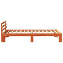 vidaXL Ágykeret fejtámlával Faggyú barna 75 x 190 cm Tömör fenyőfa