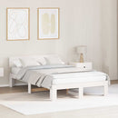 vidaXL Ágykeret fejtámlával Fehér 120 x 190 cm Tömör fenyőfa