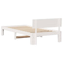 vidaXL Ágykeret fejtámlával Fehér 80 x 200 cm Tömör fenyőfa