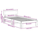 vidaXL Ágykeret fejtámlával Fehér 80 x 200 cm Tömör fenyőfa