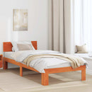 vidaXL Ágykeret fejtámlával Faggyú barna 90 x 190 cm Tömör fenyőfa