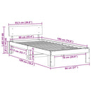vidaXL Ágykeret fejtámlával Faggyú barna 90 x 190 cm Tömör fenyőfa