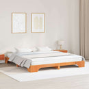 vidaXL Ágykeret Faggyú barna 200 x 200 cm Tömör fenyőfa