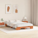 vidaXL Ágykeret Faggyú barna 135 x 190 cm Tömör fenyőfa