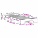 vidaXL Ágykeret Fehér 100 x 200 cm Tömör fenyőfa