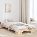 vidaXL Ágykeret Természetes 80 x 200 cm Tömör fenyőfa