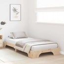 vidaXL Ágykeret Természetes 80 x 200 cm Tömör fenyőfa