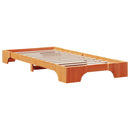 vidaXL Ágykeret Faggyú barna 90 x 190 cm Tömör fenyőfa