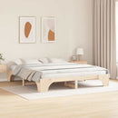 vidaXL Ágykeret Természetes 200 x 200 cm Tömör fenyőfa