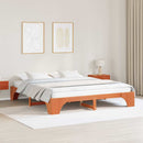 vidaXL Ágykeret Faggyú barna 200 x 200 cm Tömör fenyőfa