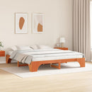 vidaXL Ágykeret Faggyú barna 200 x 200 cm Tömör fenyőfa