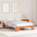 vidaXL Ágykeret Faggyú barna 140 x 190 cm Tömör fenyőfa