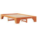 vidaXL Ágykeret Faggyú barna 140 x 190 cm Tömör fenyőfa