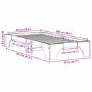vidaXL Ágykeret Fehér 90 x 200 cm Tömör fenyőfa
