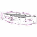 vidaXL Ágykeret Természetes 80 x 200 cm Tömör fenyőfa