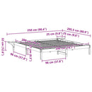 vidaXL Ágykeret Természetes 200 x 200 cm Tömör fenyőfa