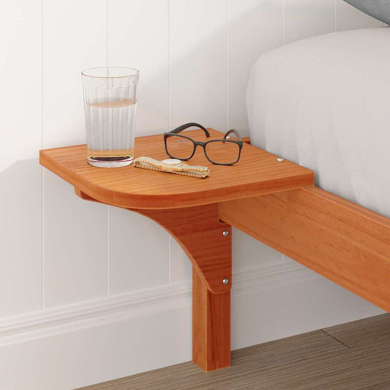 vidaXL Ágykeret Faggyú barna 200 x 200 cm Tömör fenyőfa