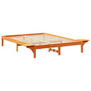 vidaXL Ágykeret Faggyú barna 150 x 200 cm Tömör fenyőfa