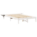 vidaXL Ágykeret Fehér 120 x 200 cm Tömör fenyőfa