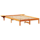 vidaXL Ágykeret Faggyú barna 120 x 200 cm Tömör fenyőfa