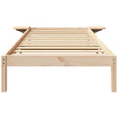 vidaXL Ágykeret Természetes 100 x 200 cm Tömör fenyőfa