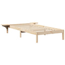 vidaXL Ágykeret Természetes 80 x 200 cm Tömör fenyőfa