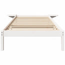 vidaXL Ágykeret Fehér 75 x 190 cm Tömör fenyőfa