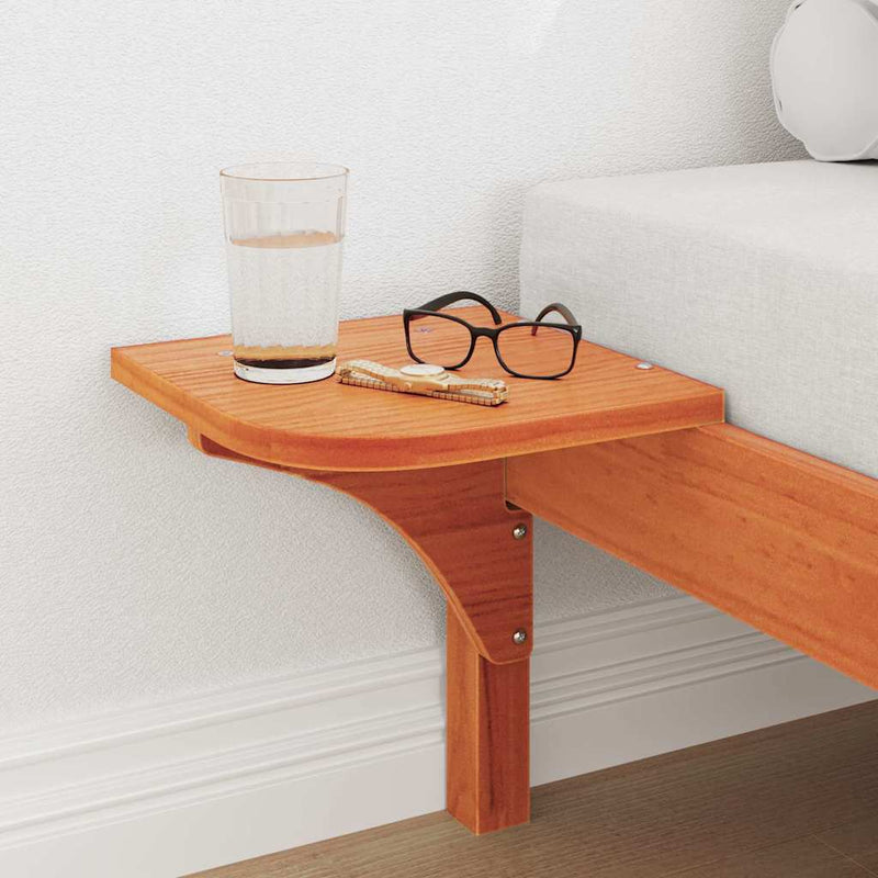 vidaXL Ágykeret Faggyú barna 75 x 190 cm Tömör fenyőfa