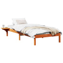 vidaXL Ágykeret Faggyú barna 75 x 190 cm Tömör fenyőfa